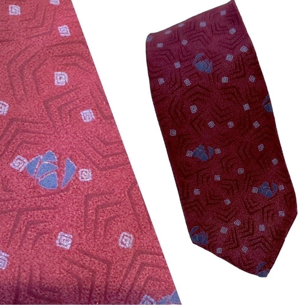 Vintage YSL Yves Saint Laurent Tie 100% Silk Red 56” x 3.5